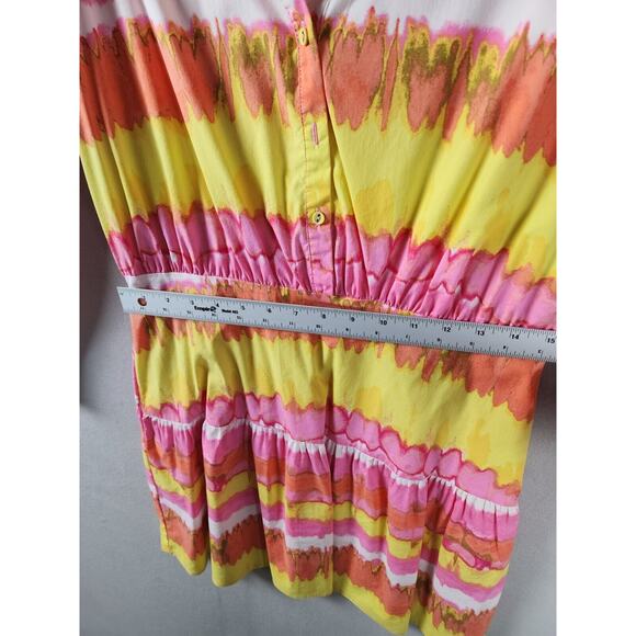 Scoop Multicolor Long Sleeve Tunic - Tie Dye - Size 8 - Elastic Waist - Picture 6 of 8